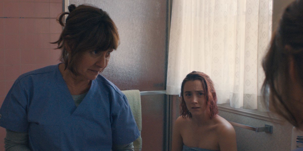 Laurie Metcalf and Saoirse Ronan in "Lady Bird" (image via A24) 