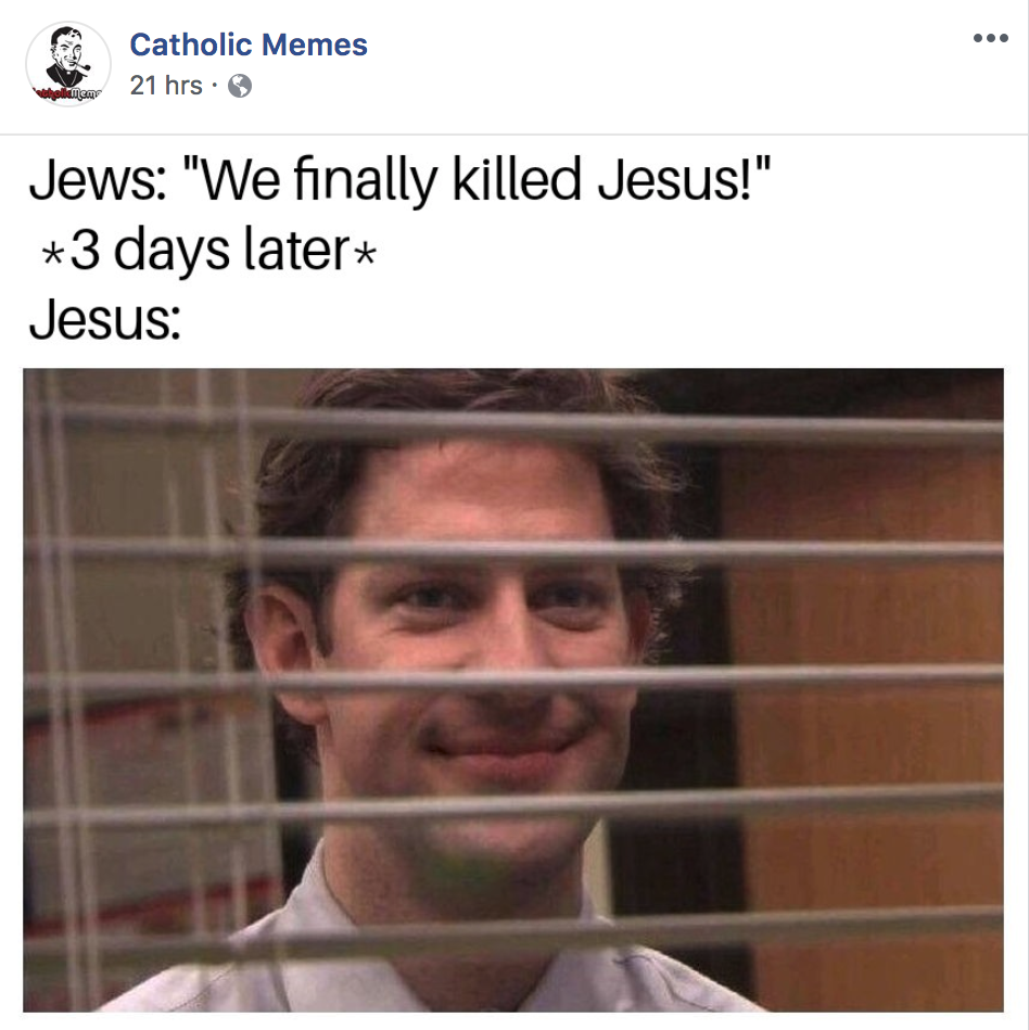 Antisemitic Catholic Meme