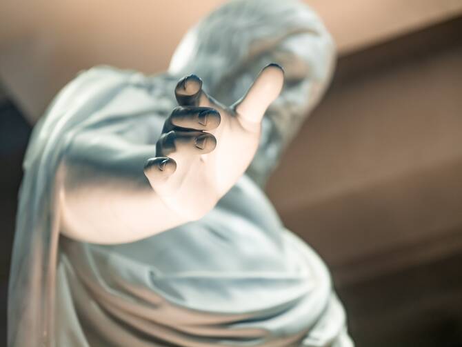 hand of Christ statue